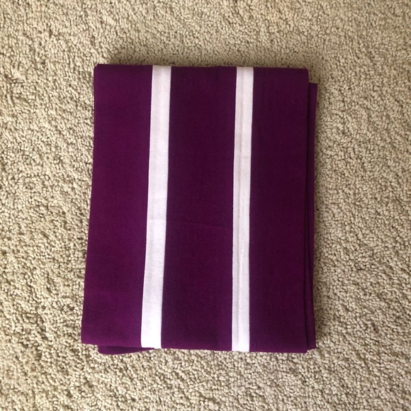 University of Oxford Merton College Old Style Scarf, Wool Uncrested Purple White - Picture 3 of 3
